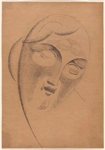 Head of a Woman by Elie Nadelman, drawing, 1904