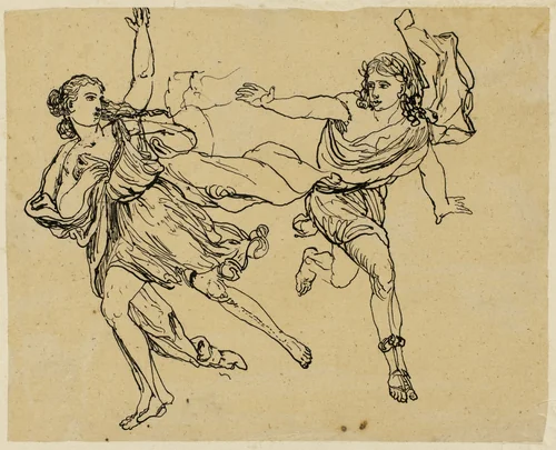 The Pursuit by Rodolphe Bresdin, drawing, 1845-1885