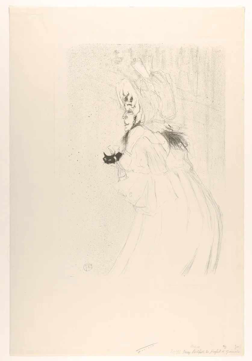 Miss May Belfort Taking a Bow by Henri de Toulouse-Lautrec, print, 1895