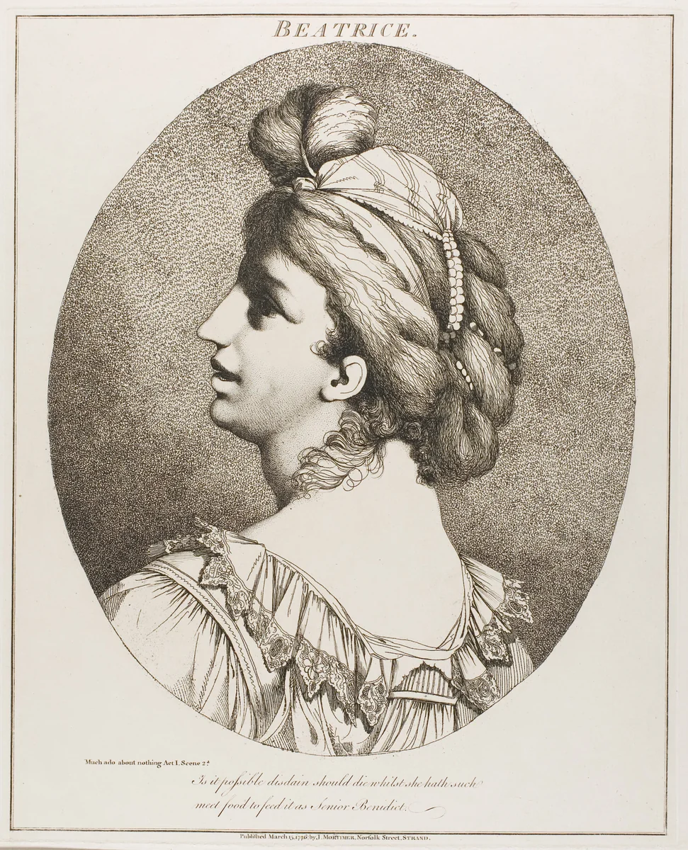Beatrice by John Hamilton Mortimer, print, 1809