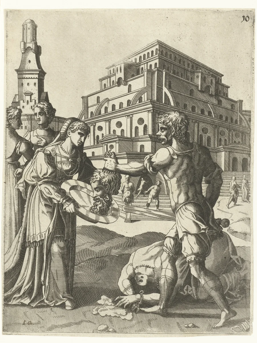 Onthoofding van Johannes de Doper by Unknown, print, 1553-1558