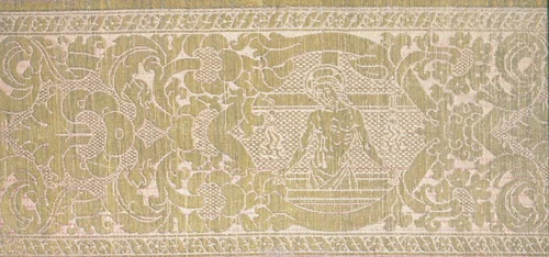 Fragment (From an Orphrey Band) by Italy, textile, 1401-1500