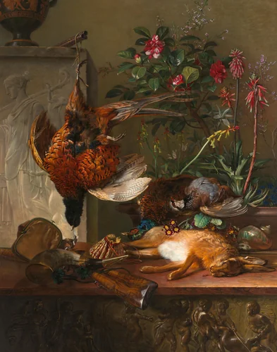 Still Life with Game and a Greek Stele: Allegory of Autumn by Georgius Jacobus Johannes van Os, painting, 1818