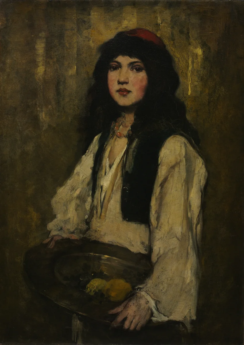 The Venetian Girl by Frank Duveneck, painting, 1875-1885