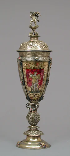 Standing cup with cover by Vinzenz Hofer, painting, 1585-1899