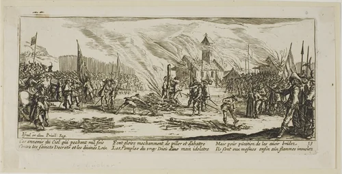 The Stake, plate thirteen from The Large Miseries of War by Gerrit Lucasz van Schagen, print, 1612-1635