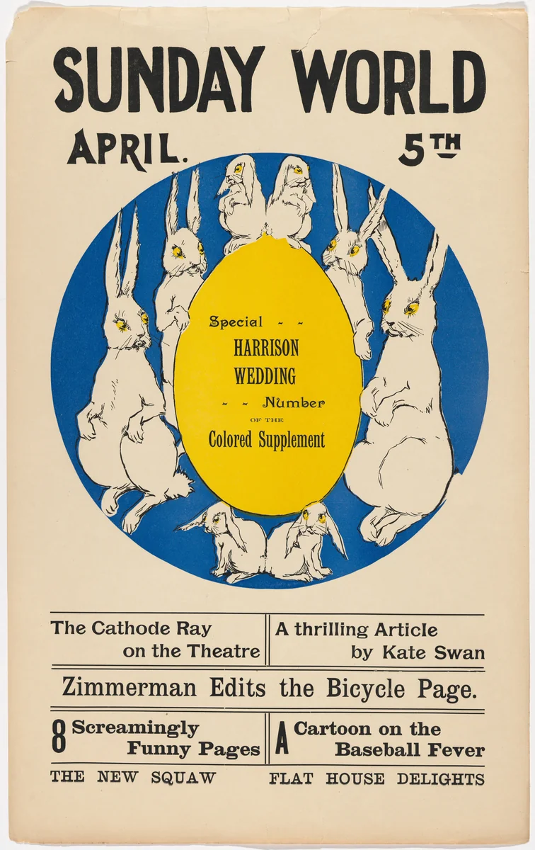 The Sunday World, April 5th by anonymous, print, 1896