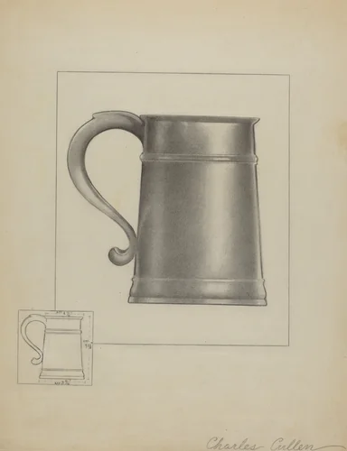 Pewter Mug by Charles Cullen, index of american design, 1936