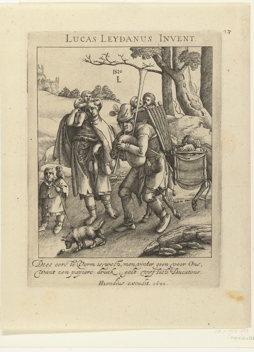Uilenspiegel: de bedelaarsfamilie by anonymous, print, 1644