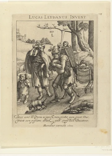 Uilenspiegel: de bedelaarsfamilie by anonymous, print, 1644