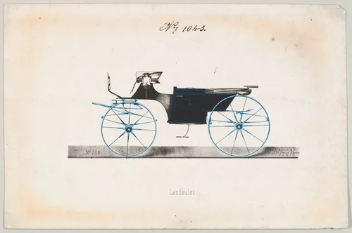 Landaulet #1043 by Brewster & Co., drawing, 1850-1870
