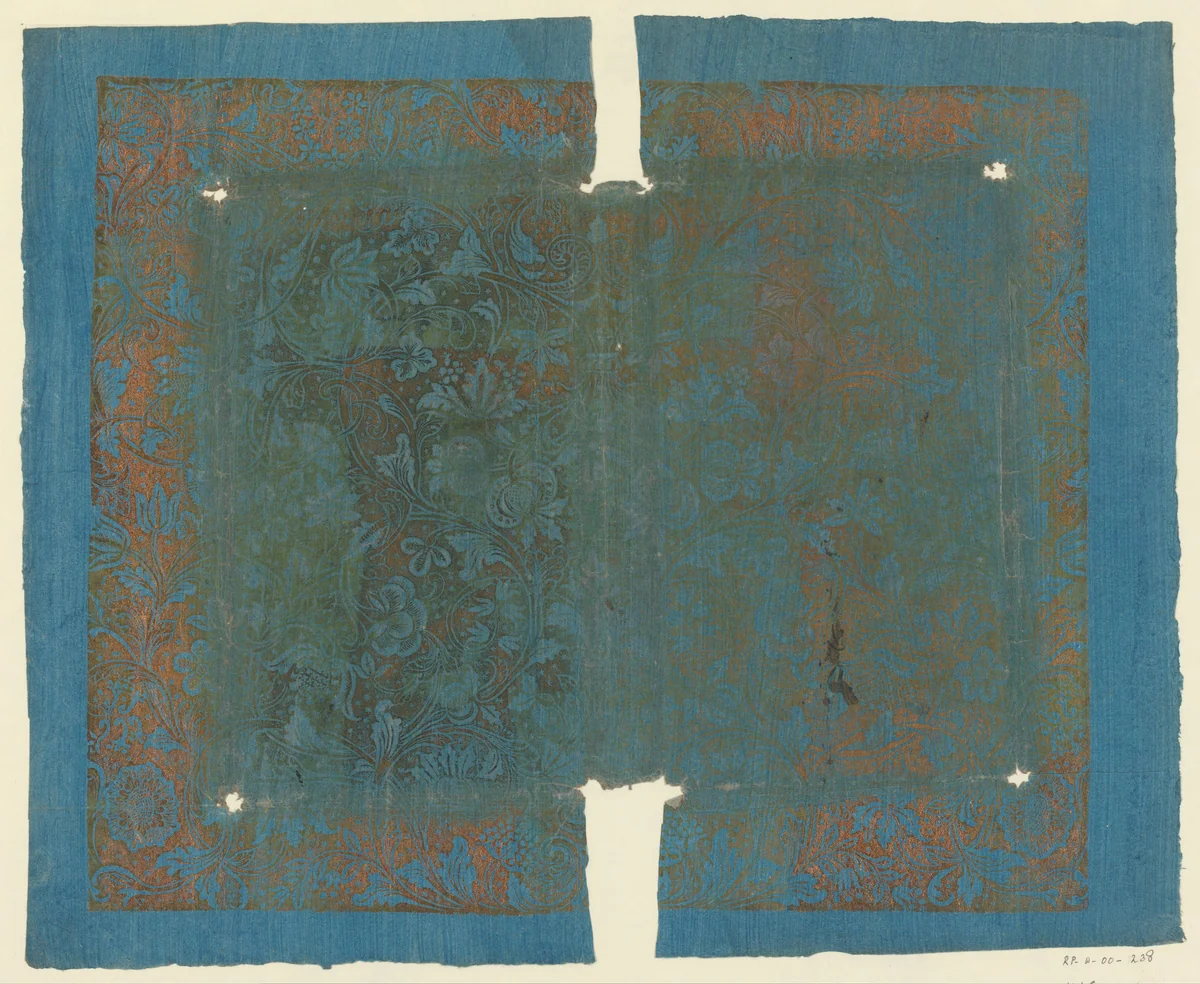 Blad met bloemen en vruchten by anonymous, other, 1750-1800