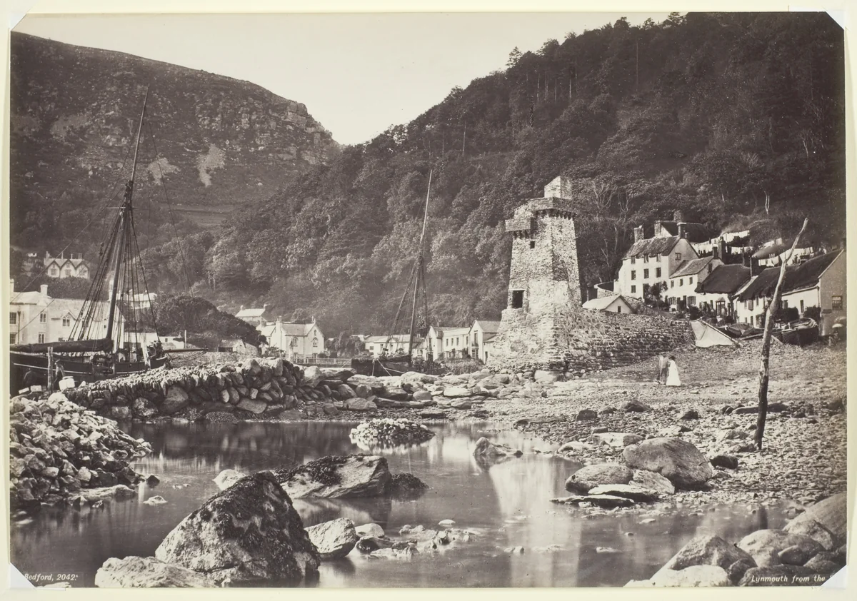 Lynmouth from the Sea by Francis Bedford, photograph, 1860-1894