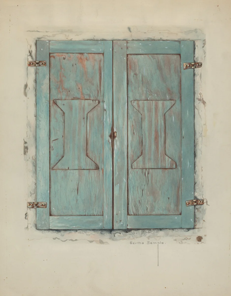 Cabinet Doors at Mission San Jose de Guadalupe by Bertha Semple, index of american design, 1938