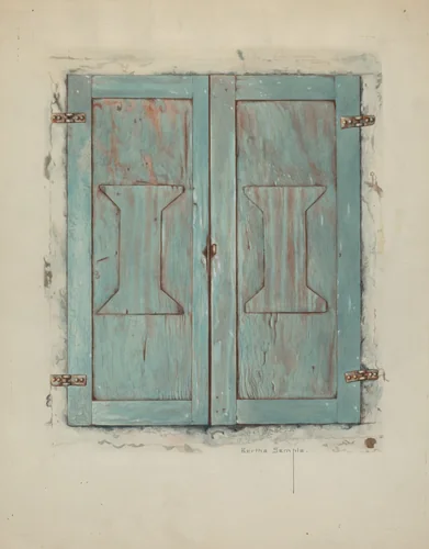 Cabinet Doors at Mission San Jose de Guadalupe by Bertha Semple, index of american design, 1938