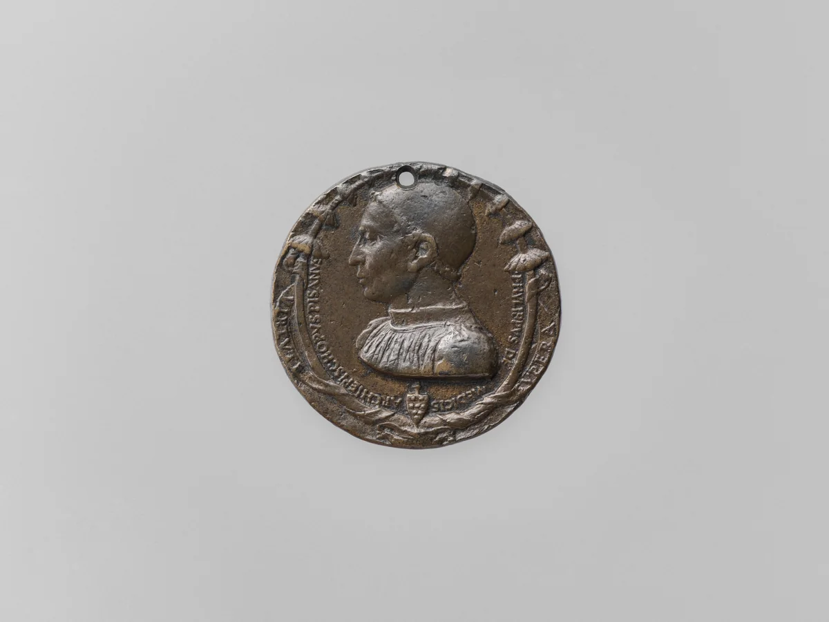 The Resurrection of the Dead and the Last Judgment (reverse); Portrait Medal of Filippo de' Medici, Archbishop of Pisa (obverse) by Bertoldo di Giovanni, metalwork, 1463-1474