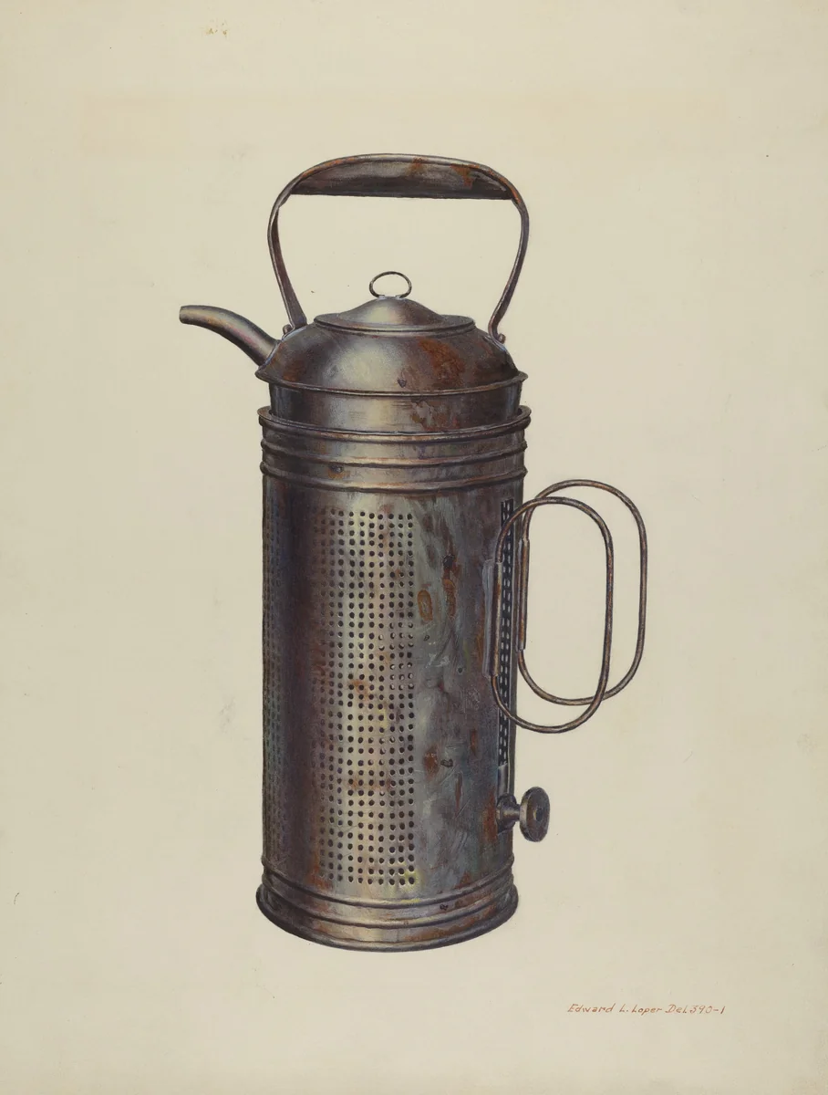 Milk Warmer by Edward L. Loper, index of american design, 1939