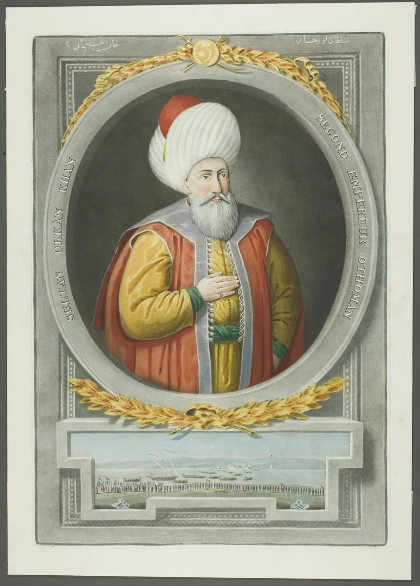 Orkan Kahn, from Portraits of the Emperors of Turkey by John Young, print, 1815
