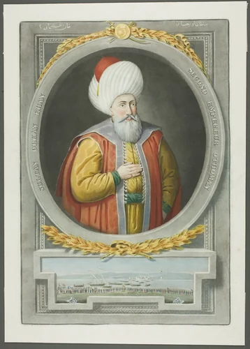 Orkan Kahn, from Portraits of the Emperors of Turkey by John Young, print, 1815