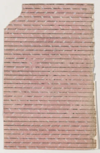 Sheet with overall pattern of stripes and dashes by anonymous, print, 1800-1900