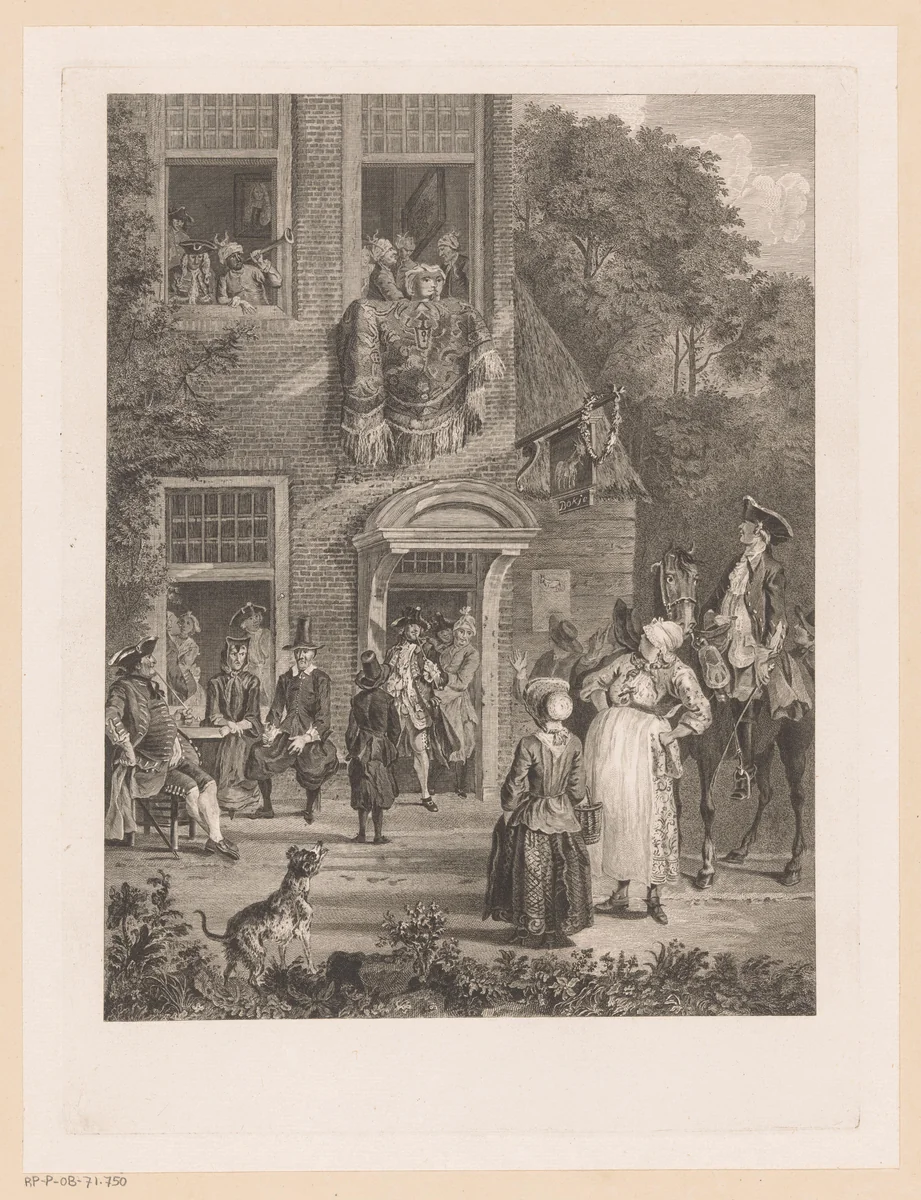 Ambassadeur van de Laberlotten by Jean Pelletier, print, 1757-1764