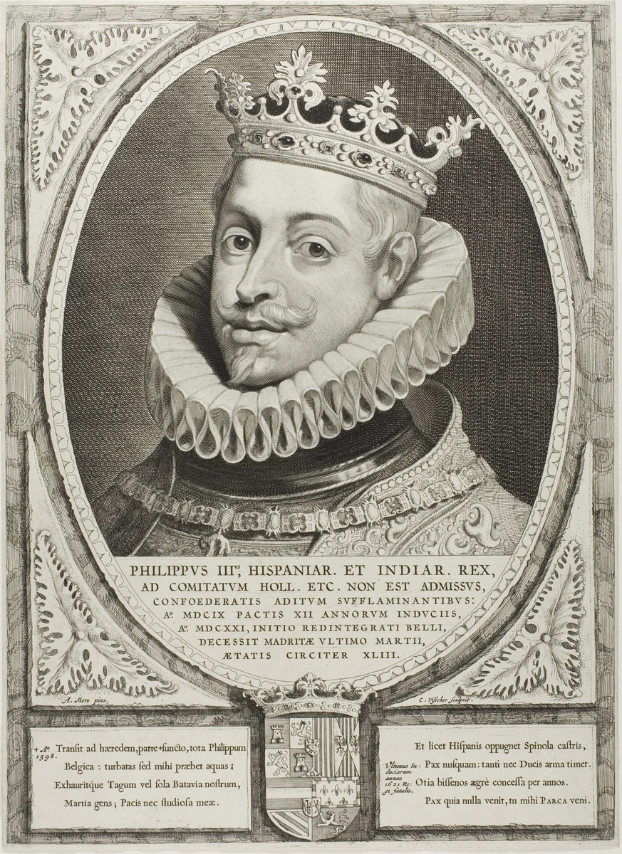 Philip III, King of Spain, from Principes Hollandiae, Zelandiae, et Frisiae by Cornelis Visscher, print, 1650