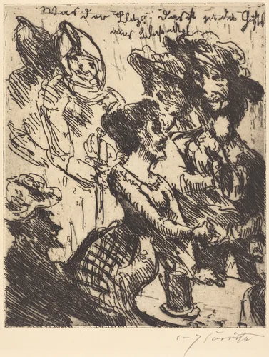 "Was der blitz! Das ist ja die gustel von blasewitz" ("What's That! It's Gustel von Blasewitz") by Lovis Corinth, print, 1923