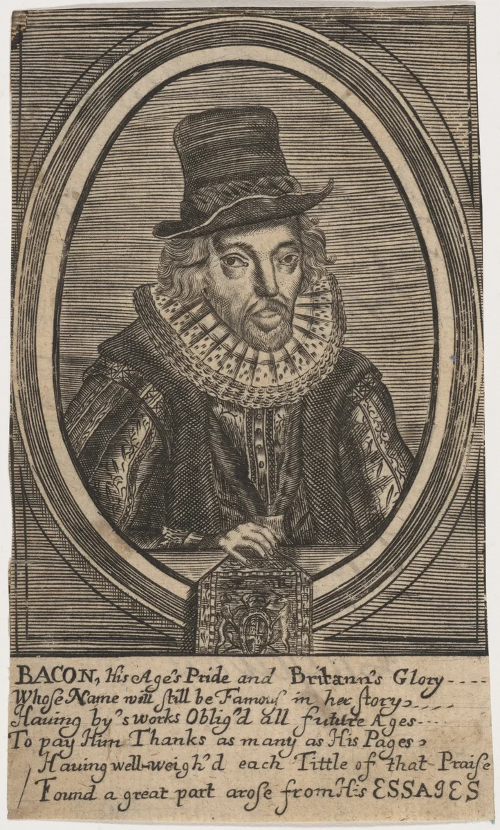 Sir Francis Bacon by Simon van de Passe, print, 1595-1647