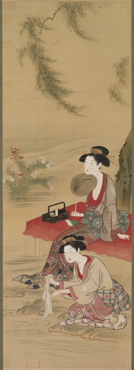 Beneath the Willow by Tsukioka Sessai, painting, 1778-1839
