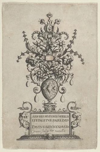 Title Page, from Ars His Myronis Nobilis Effingitus Pagellulis by Paul Birckenhultz, print, 1595-1605