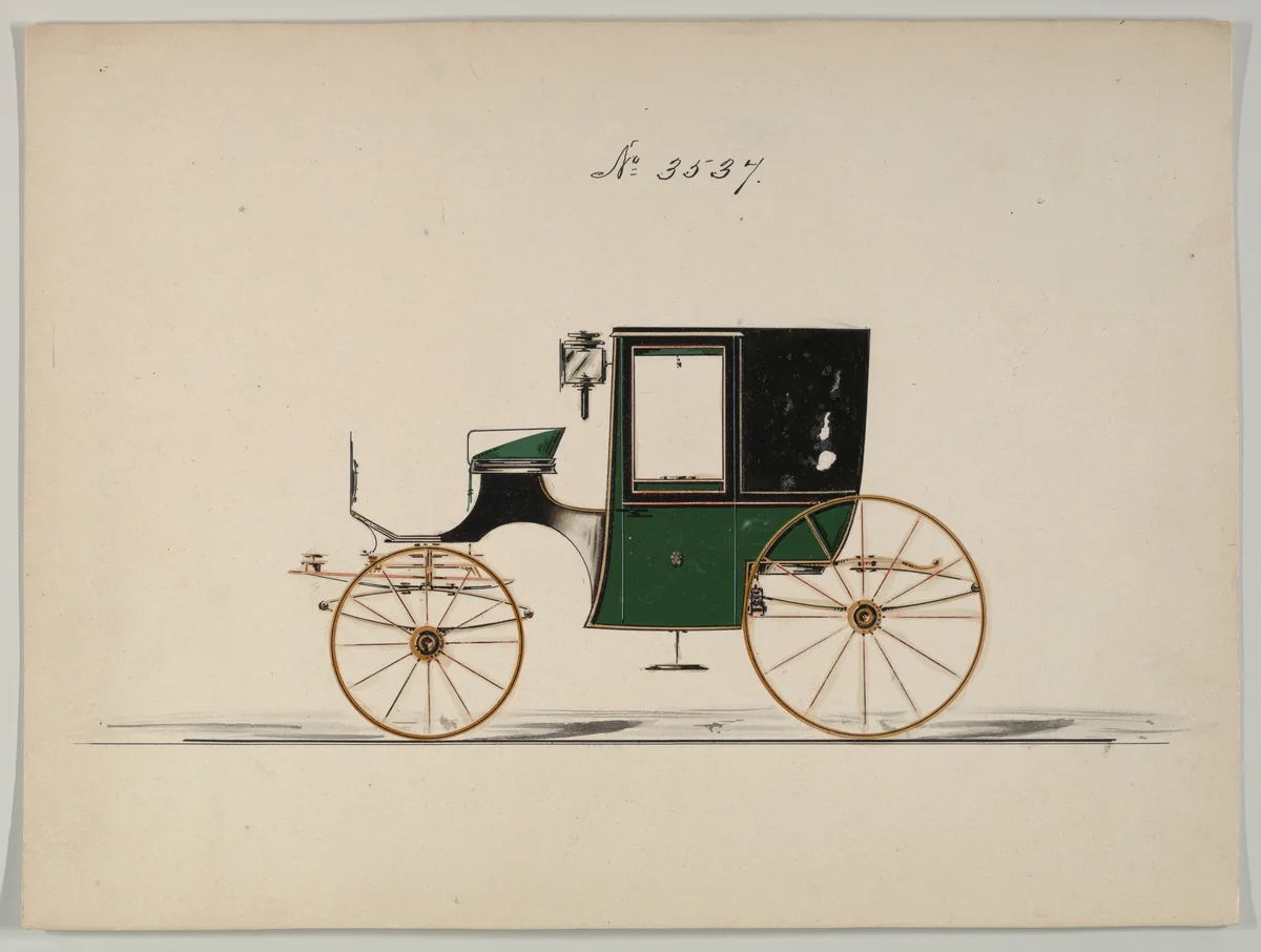 Brougham #3537 by Brewster & Co., drawing, 1879
