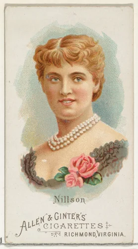 Nillson, from World's Beauties, Series 1 (N26) for Allen & Ginter Cigarettes by Allen & Ginter, print, 1888