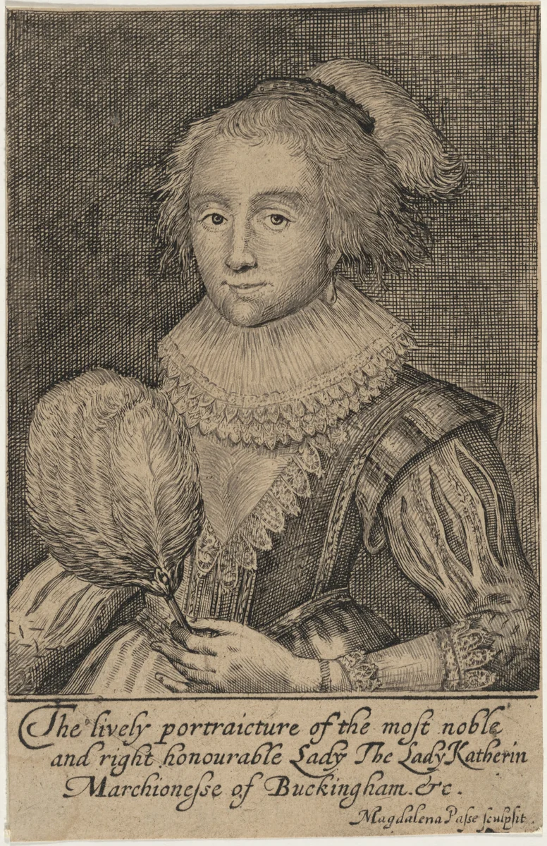 Catherine Manners, Duchess of Buckingham by Magdalena van de Passe, print, 1620-1623
