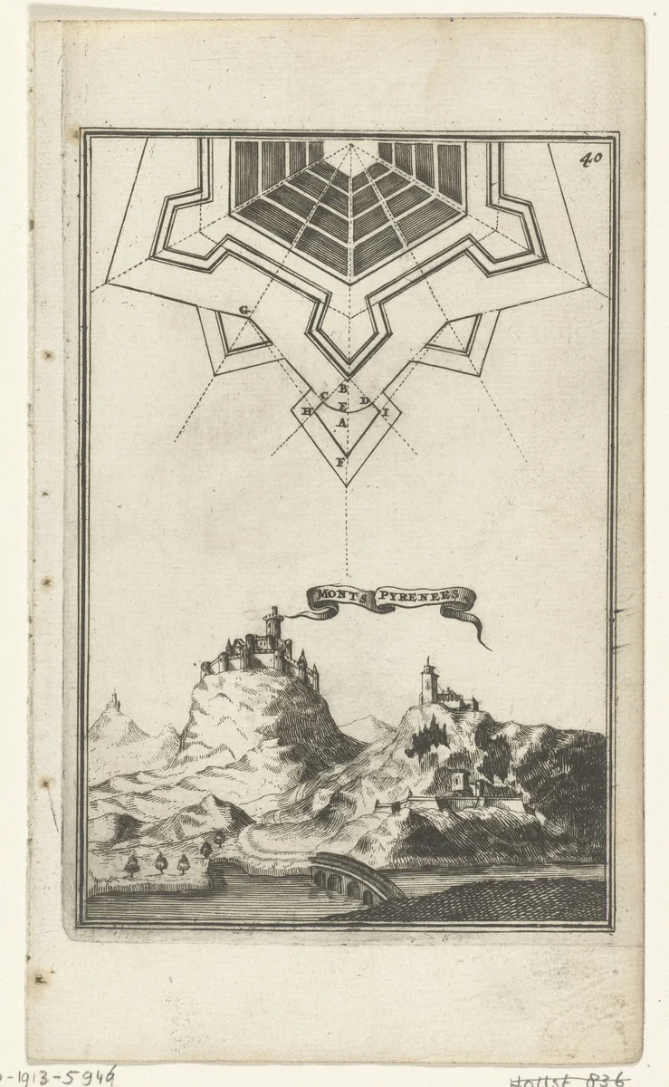 Illustratie voor 'Den Arbeid van Mars' van Allain Manesson Mallet by Romeyn de Hooghe, print, 1672