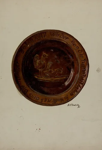 Pa. German Plate by Eugene Shellady, index of american design, 1937