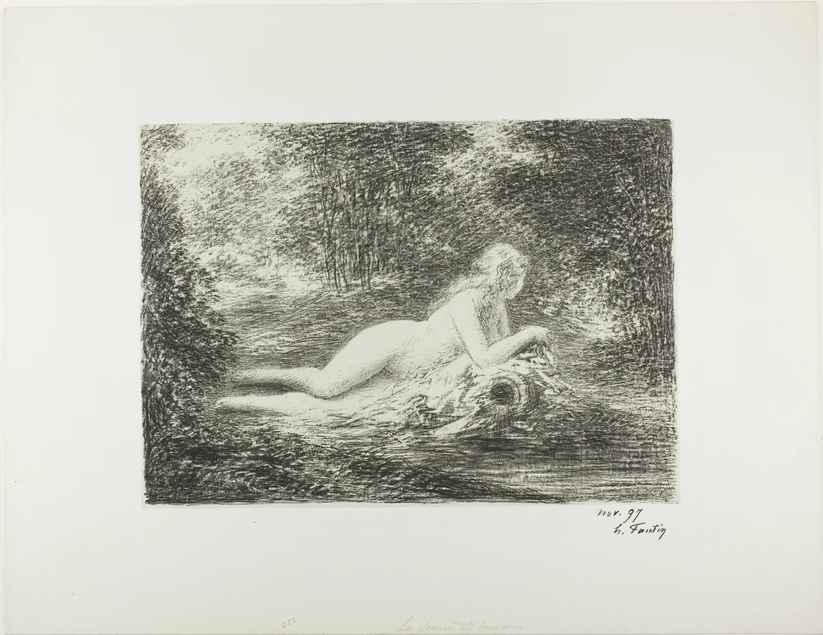 The Spring in the Woods by Henri Fantin-Latour, print, 1898