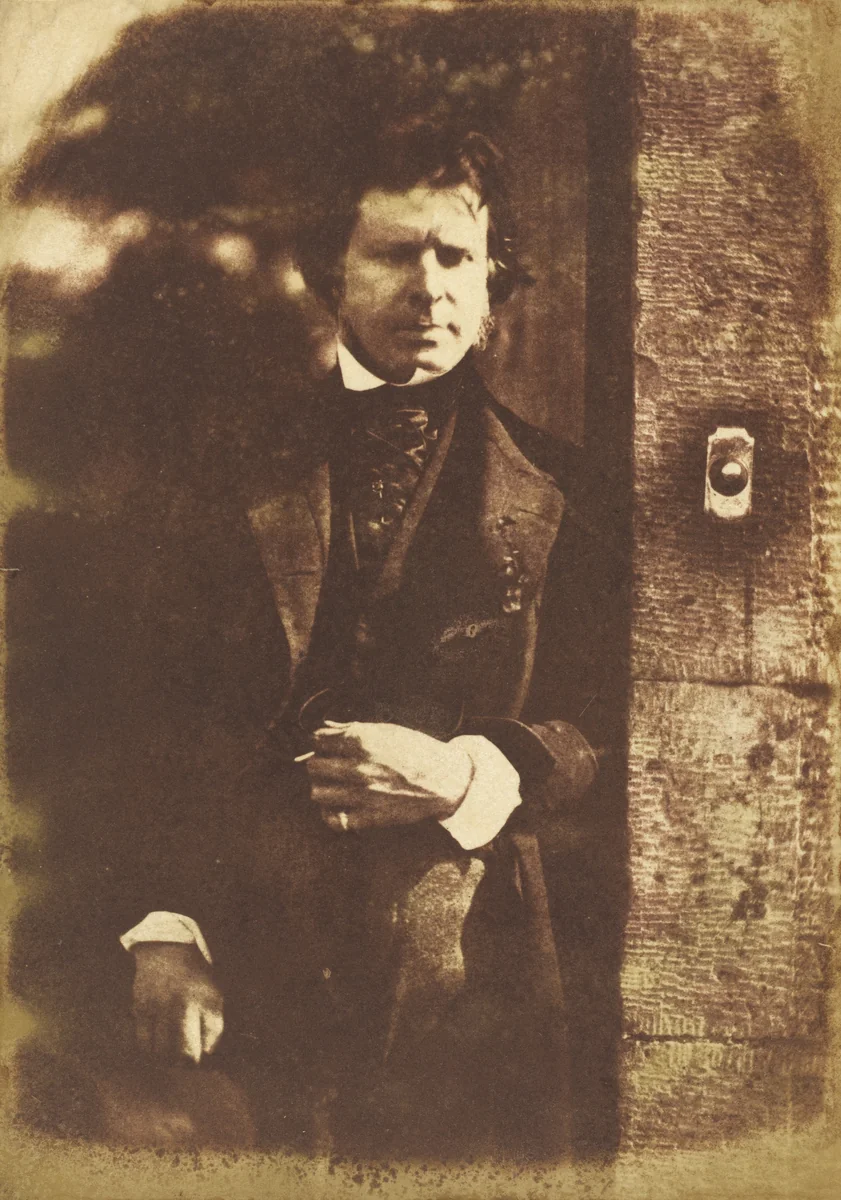 David Octavius Hill at the gate of Rock House, Edinburgh by David Octavius Hill, Robert Adamson, photograph, 1843-1847