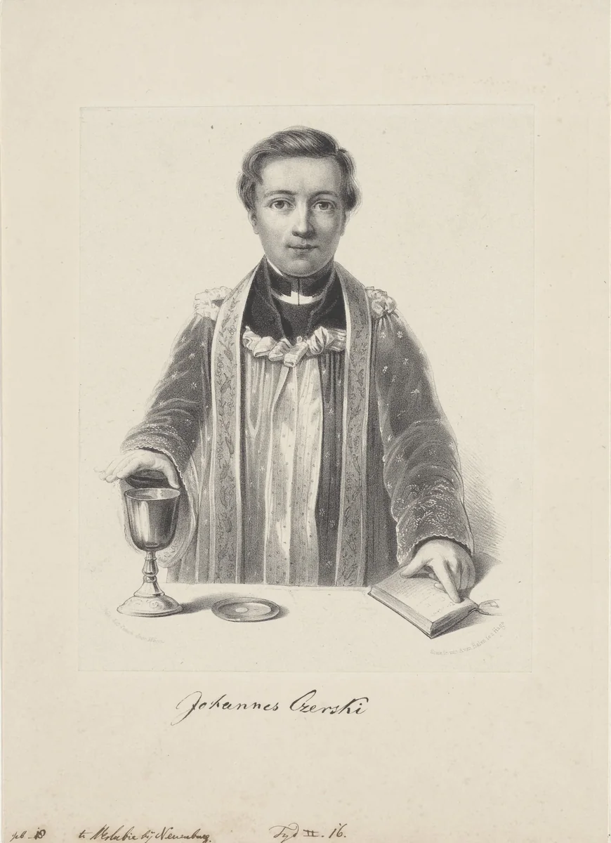 Portret van priester Johannes Czerski by anonymous, print, 1840-1842