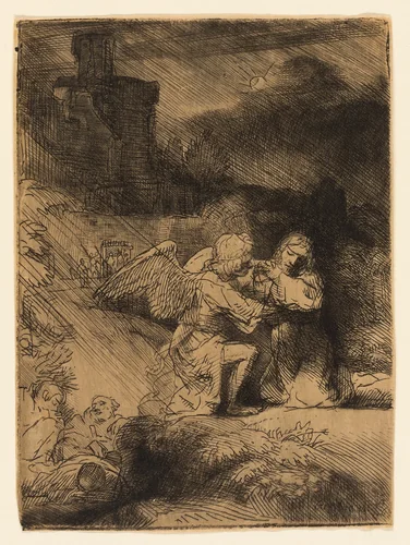 The Agony in the Garden by Rembrandt van Rijn, print, 1647-1657