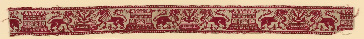Fragment (Border) by Italy, textile, 1601-1625