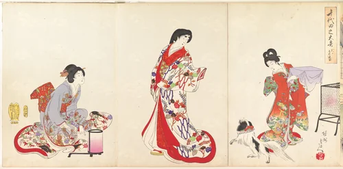 Chiyoda Castle (Album of Women) by Yōshū Chikanobu (楊洲周延), print, 1895