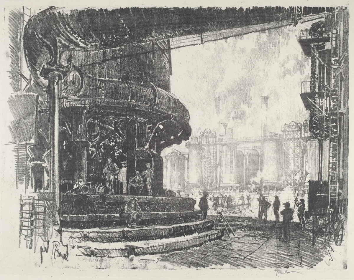 Making Pig-Iron by Joseph Pennell, print, 1916