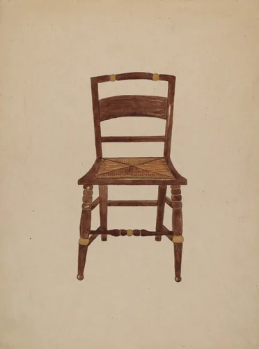 Hitchcock Chair by Genevieve Sherlock, index of american design, 1935-1942
