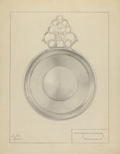 Silver Porringer by Clayton Braun, index of american design, 1936