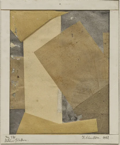 Merz 370. Blue Spark by Kurt Schwitters, drawing, 1922