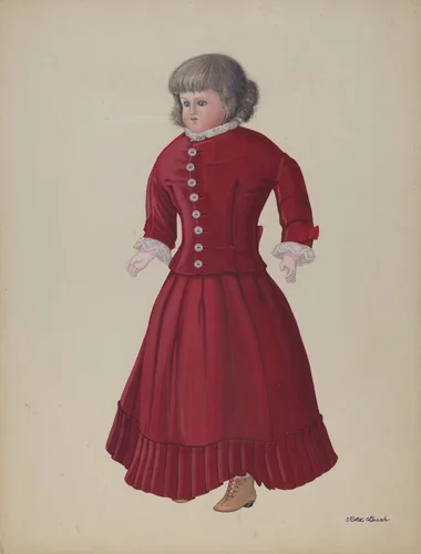 Doll with Grey Wig - "Matilda" by Rex F. Bush, index of american design, 1938