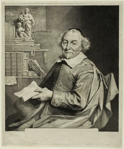 Joost van den Vondel by Cornelis Visscher, print, 1657