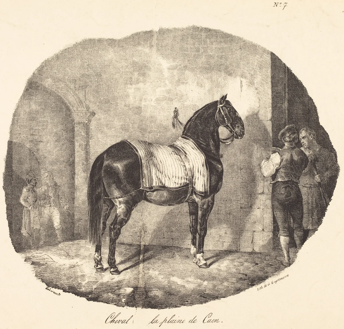Cheval de la plaine de Caen by Théodore Gericault, print, 1822