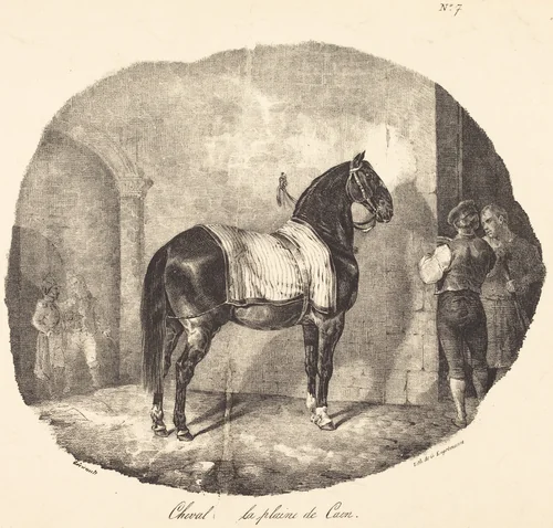 Cheval de la plaine de Caen by Théodore Gericault, print, 1822