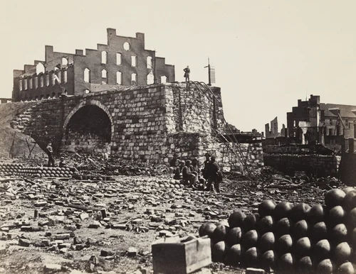 Ruins of Arsenal, Richmond, Virginia by Alexander Gardner, photograph, 1863